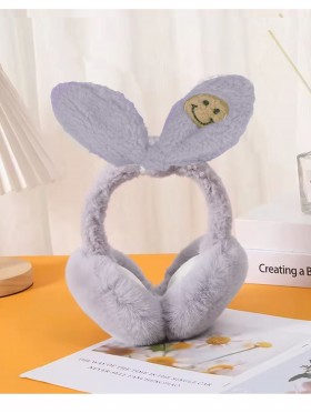 Cute Wooly Ear with Smiley Face Plush Earmuff